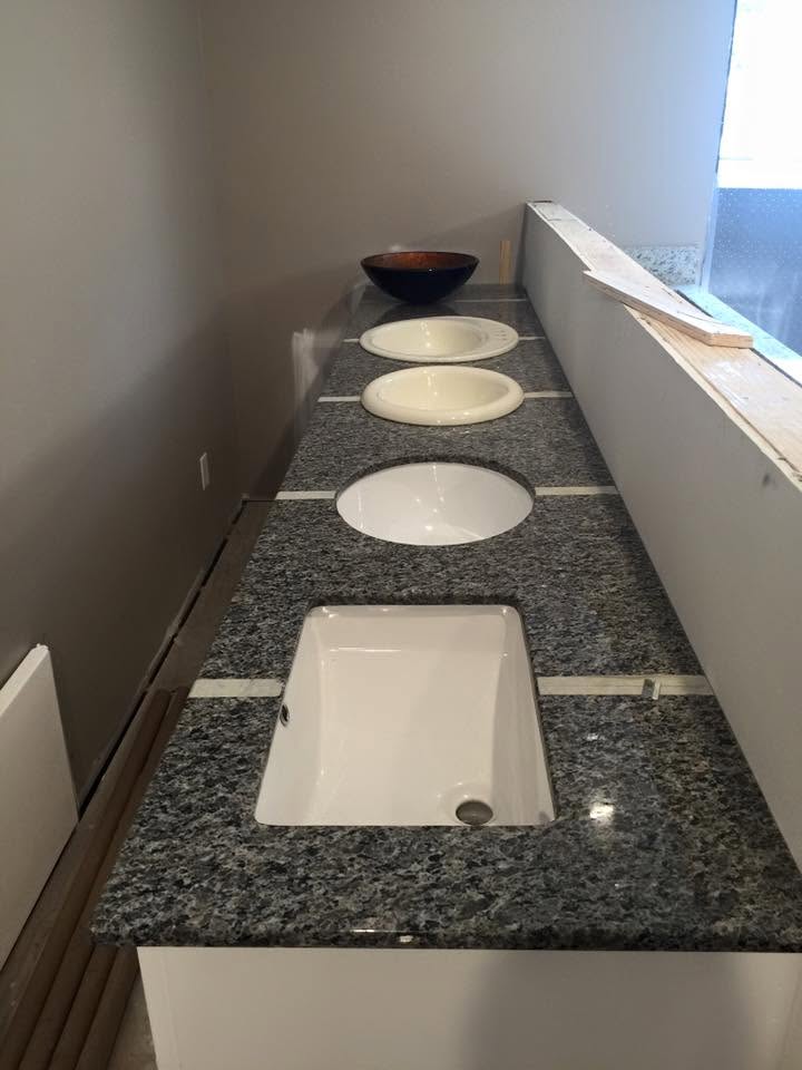 Commercial sink and countertop plumbing installation