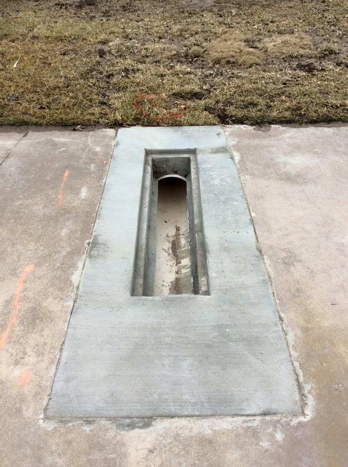 Floor drain trench and plumbing rough-in