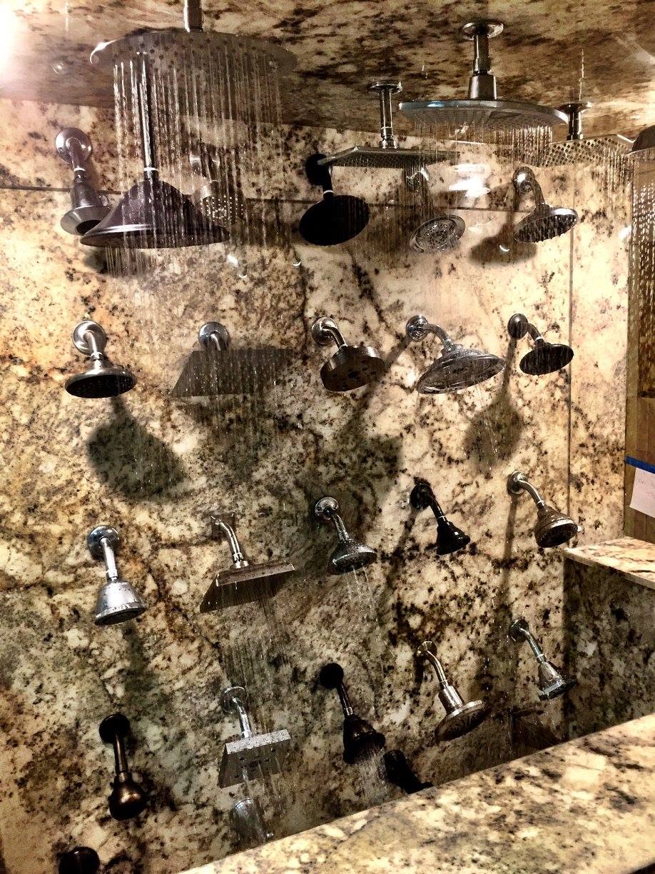 Shower valve installed during bathroom remodeling